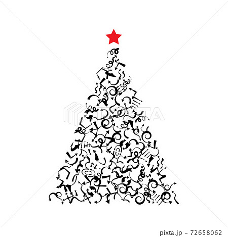 Christmas Tree Shape Made of Arrow Icons 72658062