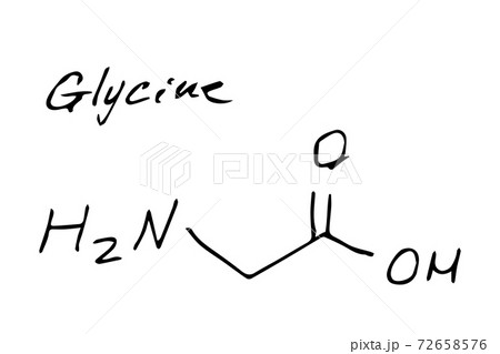 Glycine Chemistry Molecule Formula Hand Drawn Imitation 72658576