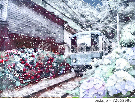 江ノ電の雪 江ノ電の雪 72658996