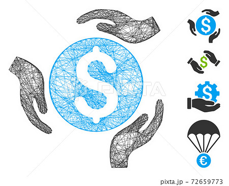 Network Money Care Hands Vector Mesh 72659773