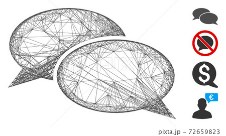 Linear Message Clouds Vector Mesh 72659823