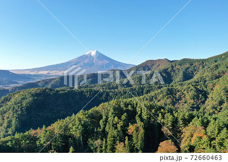 富士山 三ツ峠付近 ドローン空撮 富士山 三ツ峠付近 ドローン空撮 72660463