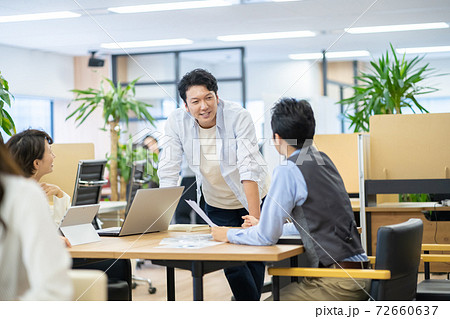コワーキングスペース　会社員　ビジネスイメージ　ベンチャー企業 72660637