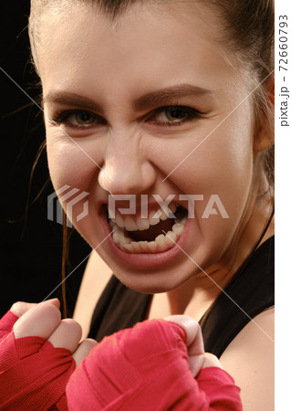 angry female boxer angry female boxer 72660793