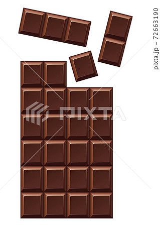 イラスト素材 チョコレート 板チョコのイラスト素材