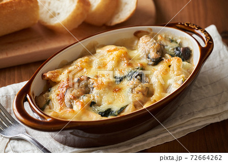 牡蠣とほうれん草のグラタン 牡蠣とほうれん草のグラタン 72664262