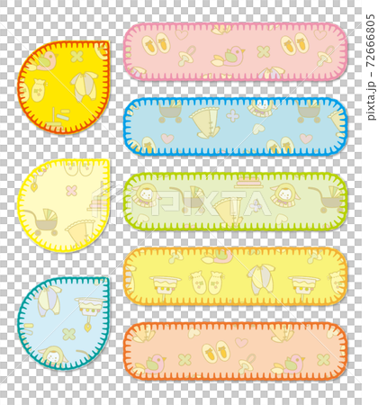 Applique style baby pattern blanket stitch frame set 72666805
