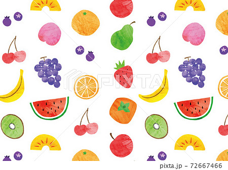果物 模様 水彩 シームレスのイラスト素材