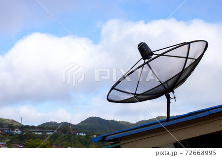Radio telescope installed on roof 72668995