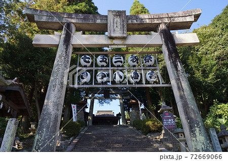山口県 山口市 今八幡宮の鳥居 山口県 山口市 今八幡宮の鳥居 72669066