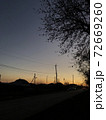 Sunset sky in the country side. Evening time. 72669260