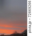 Red sunset sky background 72669266