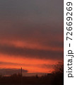 Red fire colour sunset sky background  72669269