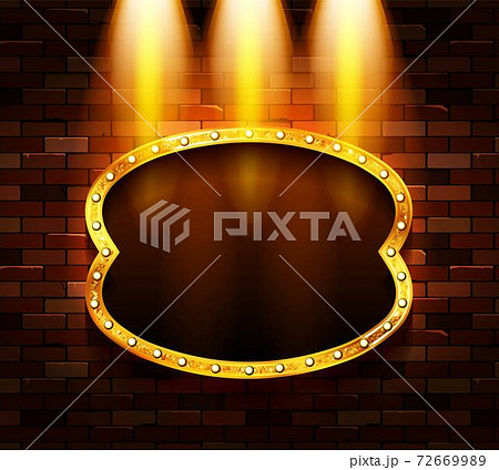 Gold frame in retro style Gold frame in retro style 72669989