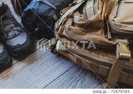 登山 リュックサック クローズアップ素材 72670583
