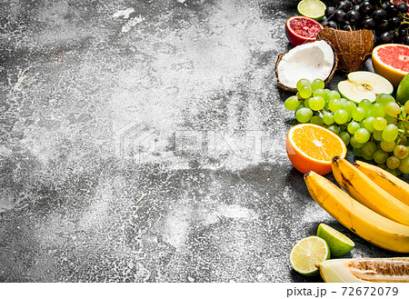 variety of fresh fruits. variety of fresh fruits. 72672079