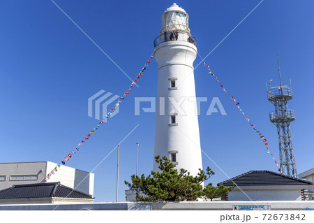 銚子の灯台　万国旗　海と灯台ウィーク 72673842