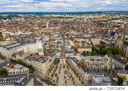 Amazing townscape scenery of historical Dijon city of France 72673854