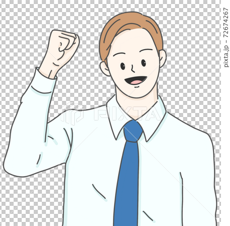 Fighting, cheering for office workers Fighting, cheering for office workers 72674267