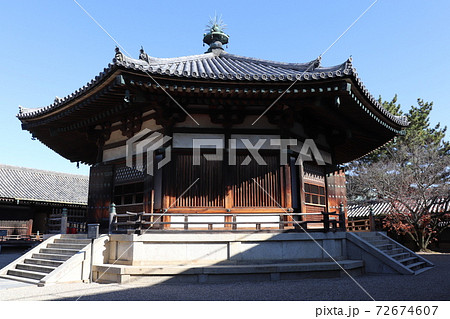 法隆寺夢殿 世界遺産 奈良県 法隆寺夢殿 世界遺産 奈良県 72674607