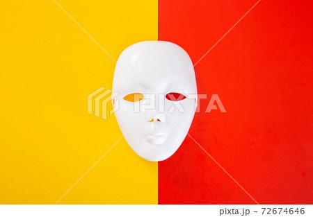 carnival white mask on color background carnival white mask on color background 72674646