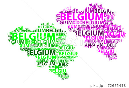 Belgium letter text map Belgium letter text map 72675458