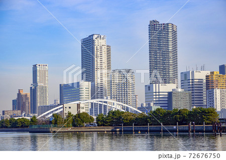 勝どき方面を望む　東京都中央区 72676750
