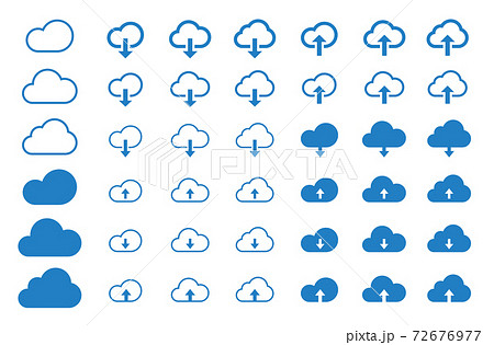 クラウドアイコン セットのイラスト素材