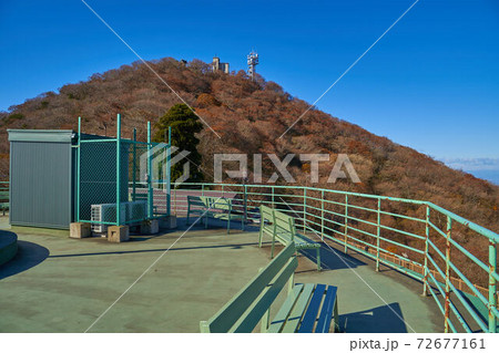 茨城の筑波山頂駅付近の展望台から西側の男体山の風景 茨城の筑波山頂駅付近の展望台から西側の男体山の風景 72677161
