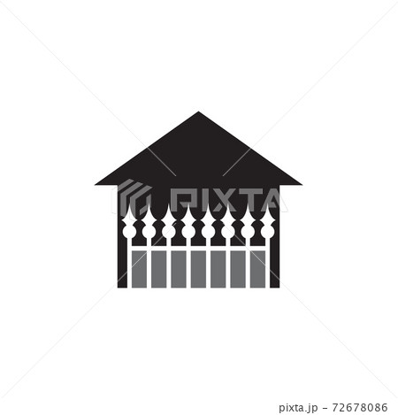 Home fence logo design template 72678086