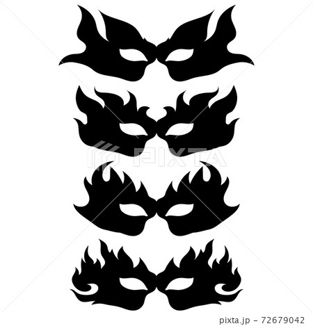 Set of Mask Icons Isolated on White Background 72679042