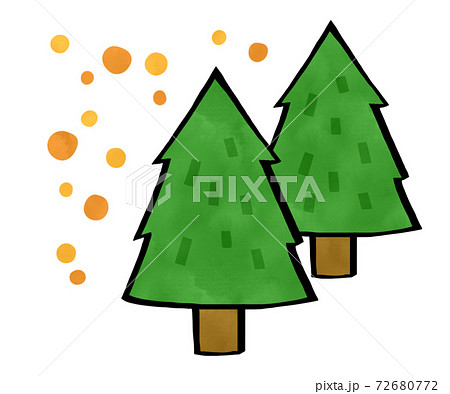 空気中に漂う杉花粉のイラスト素材