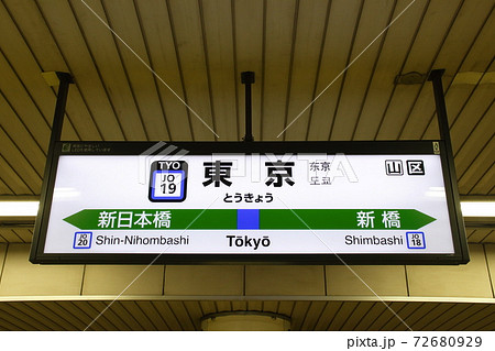 JO19］東京駅（総武快速線：駅名標）の写真素材 [72680929] - PIXTA