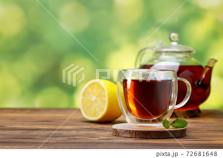 tea in teapot and cup tea in teapot and cup 72681648