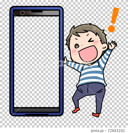 A smartphone and a man 72683282