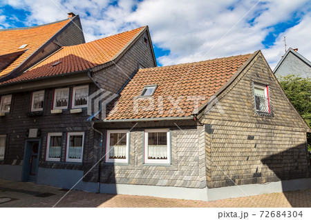 Historical street in Goslar, Germany 72684304