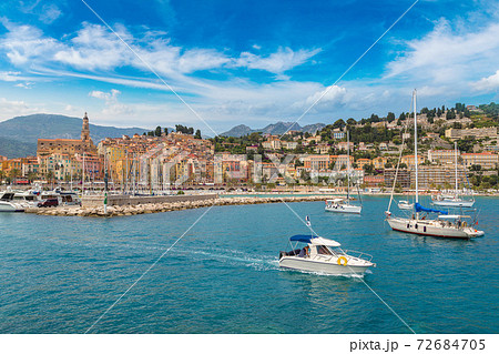 Menton on french Riviera, France 72684705