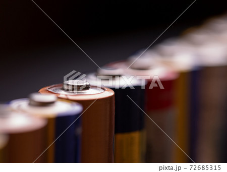 Battery heads. Many different batteries. 72685315