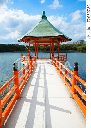 浮見堂　大濠公園　クローズアップ 72686780