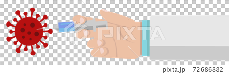 插圖材料：疫苗接種病毒，流感，冠狀病毒，病原體 72686882