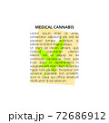 Label for medical cannabies wrapping or text 72686912
