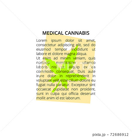Label for medical cannabies wrapping or text 72686912