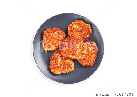 Juicy meat cutlets 72687203
