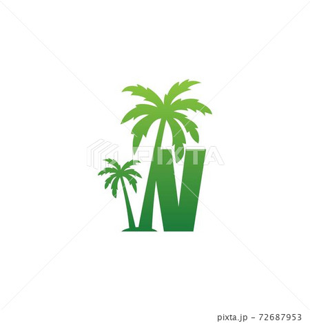 Letter V logo and coconut tree icon design vector Letter V logo and coconut tree icon design vector 72687953