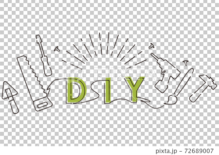 手描き1color 　DIY　モノクロ線画 72689007