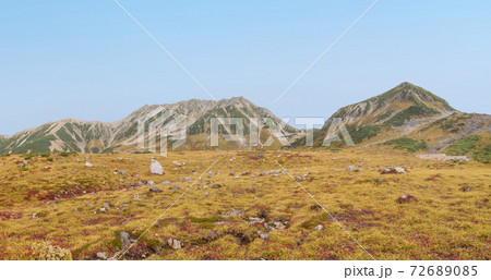 草紅葉と立山 72689085
