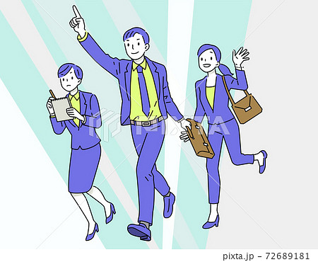 希望を胸に働くビジネスマン・ビジネスウーマン 希望を胸に働くビジネスマン・ビジネスウーマン 72689181