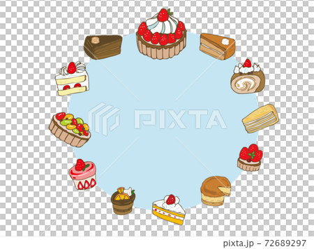 Various cakes, frames, frames, rounds - Stock Illustration [72689297 ...