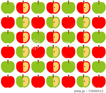 りんごのパターン背景イラストのイラスト素材
