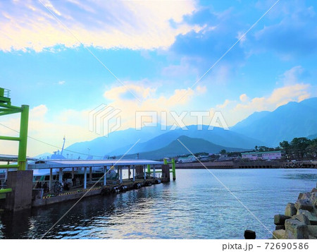 宮之浦港 屋久島 鹿児島県 素材 背景 宮之浦港 屋久島 鹿児島県 素材 背景 72690586